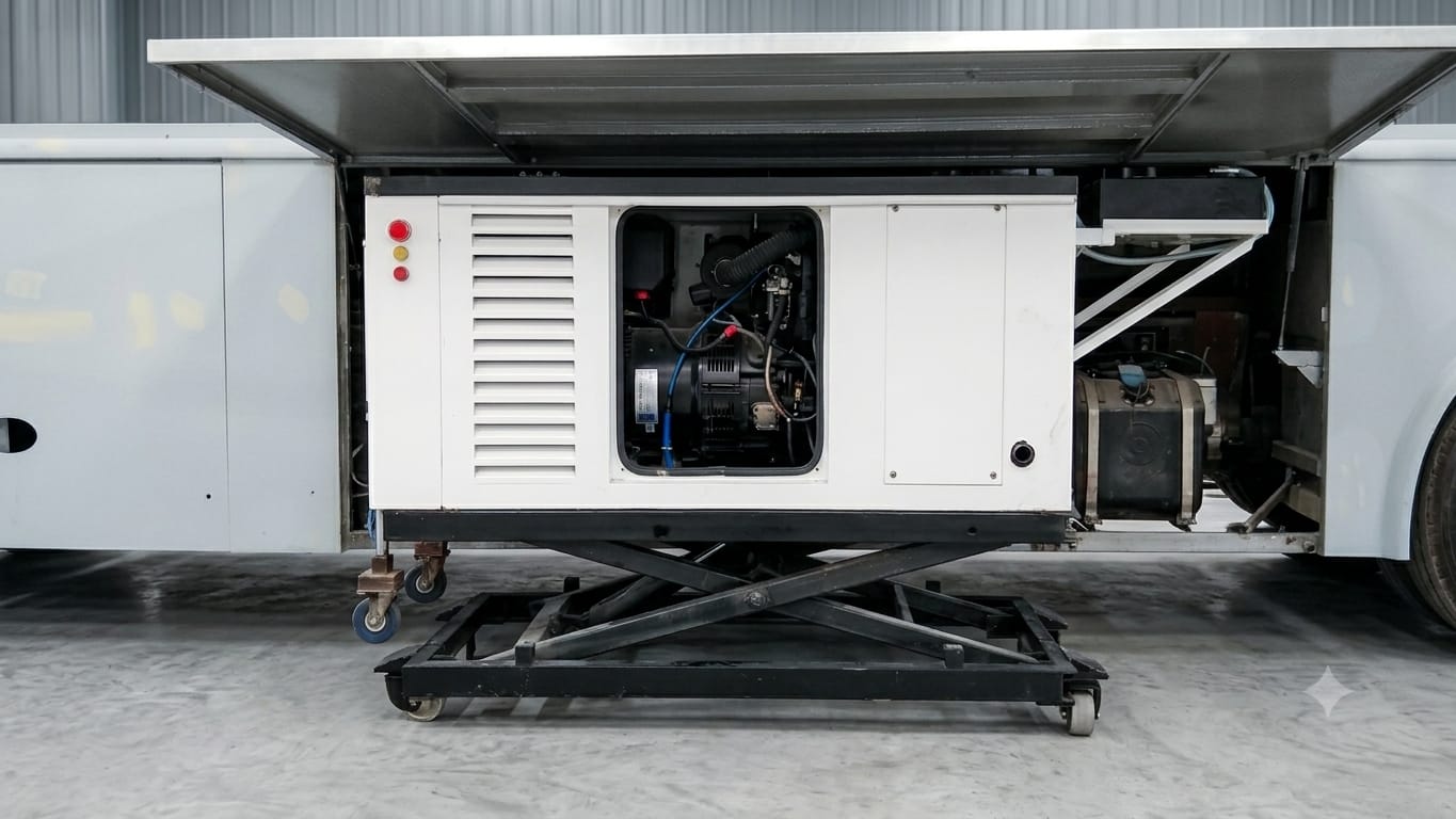 Trimega diesel generator set installed in an enclosure